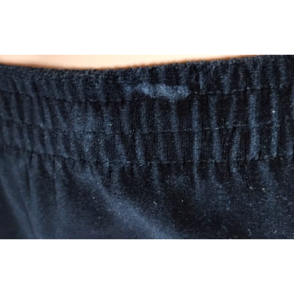 Black Velour Maxi Skirt Elastic Waist Goth Boho Romantic - Picture 6 of 11
